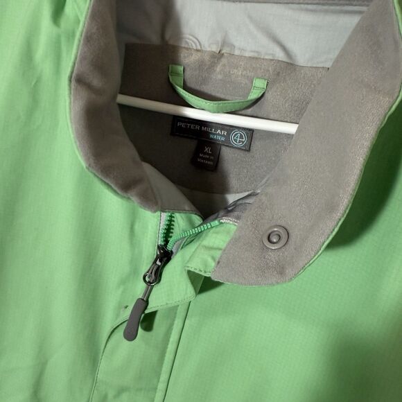 Peter Millar Element 4 Short Sleeve 1/4 Zip Golf Pullover XL Green Jacket READ - Picture 3 of 10